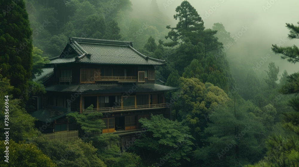 A Japanese priests house on the hill A Japanese priests house on the hill