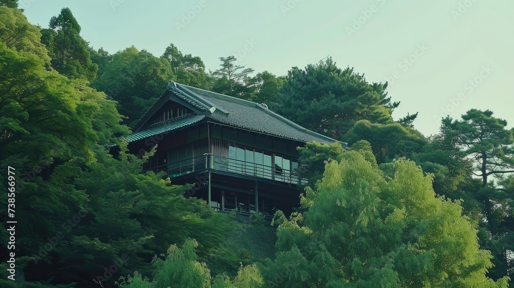 A Japanese priests house on the hill A Japanese priests house on the hill