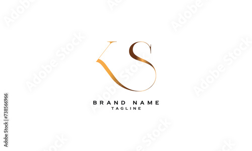KS, SK, Abstract initial monogram letter alphabet logo design