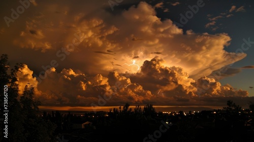 Clouds and cloud lightning