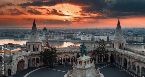 budapest city landscape, amazing city footage  photo