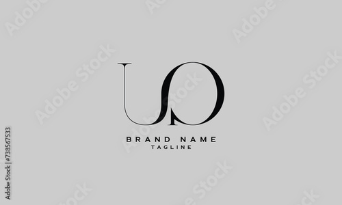 UP, PU, Abstract initial monogram letter alphabet logo design