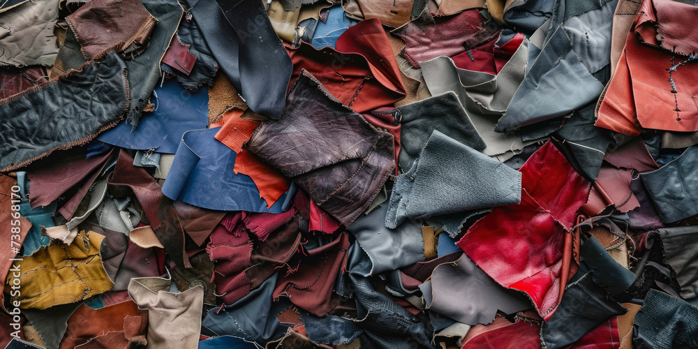 Scraps Of Leather And Fabric Carelessly Stitched Between Your Background Wallpaper Created Using Artificial Intelligence Scraps Of Leather And Fabric Carelessly Stitched Between Your Background Wallpaper Created Using Artificial Intelligence