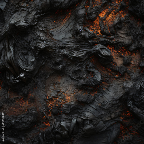 Burnt Black plastic texture generated AI