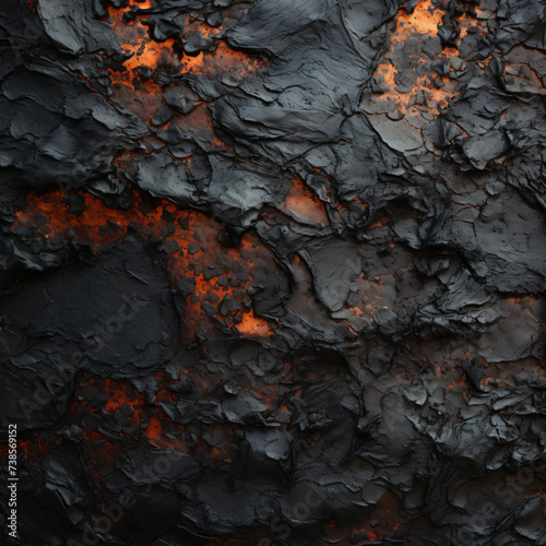 Burnt Black plastic texture generated AI