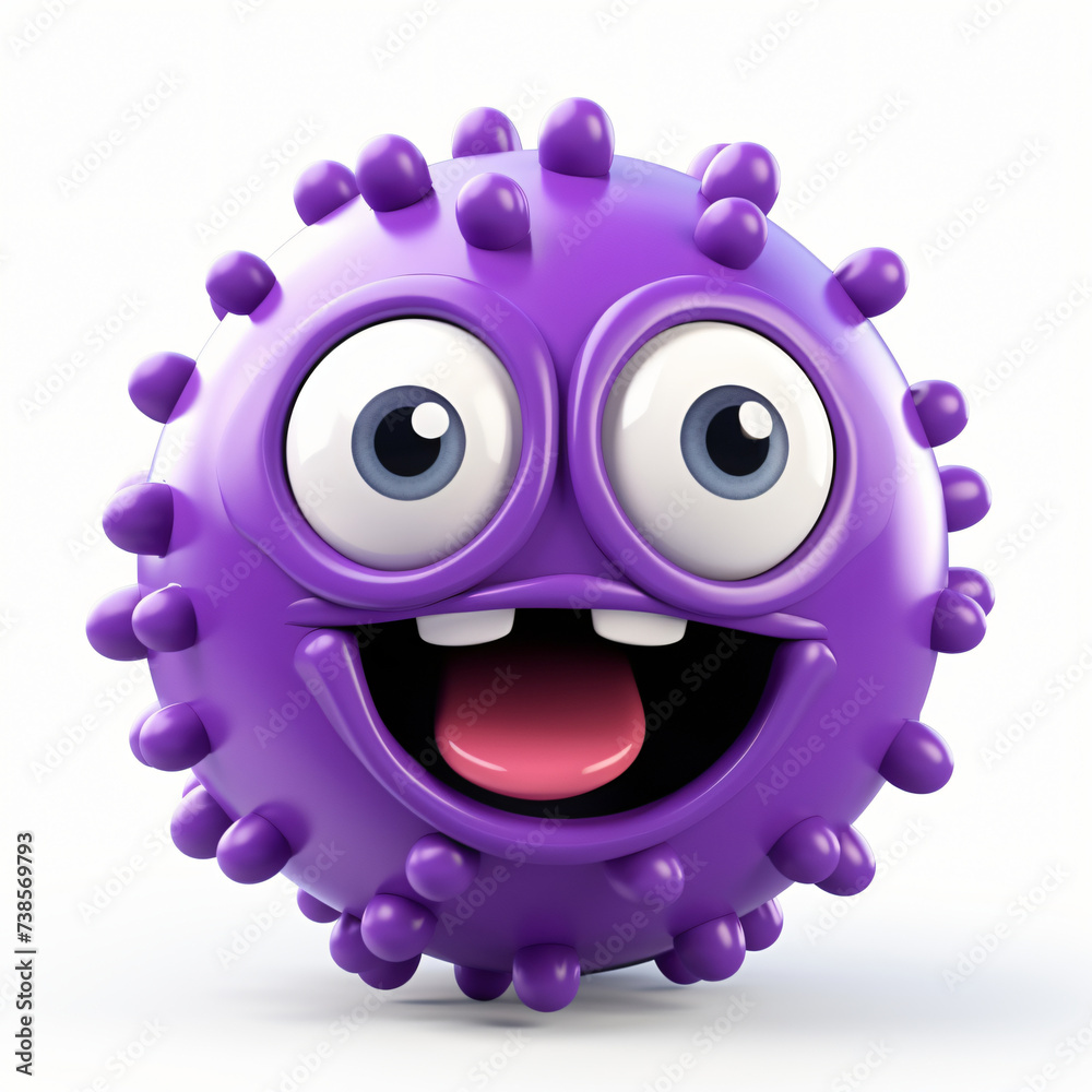 3d render icon of purple orris cartoon plastic generated AI 3d render icon of purple orris cartoon plastic generated AI