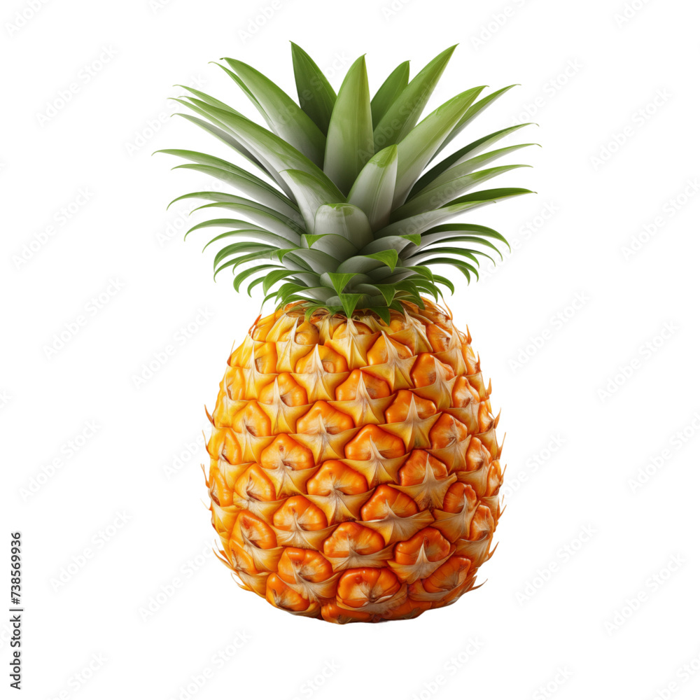 pineapple isolated on transparent background