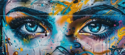 Urban Canvas. A Vibrant Street Art Scene  Seamlessly Blending Urban Culture with Dynamic Expressions of Creativity.