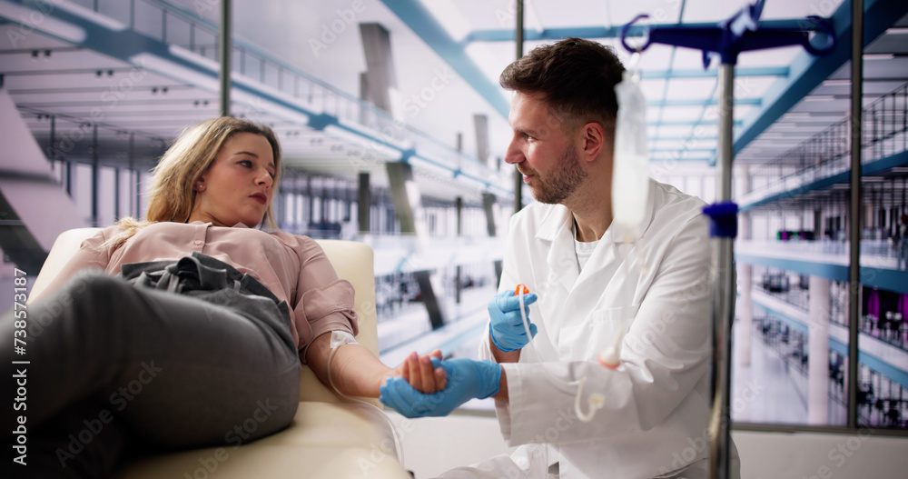 Fototapeta premium Vitamin Therapy IV Drip Infusion