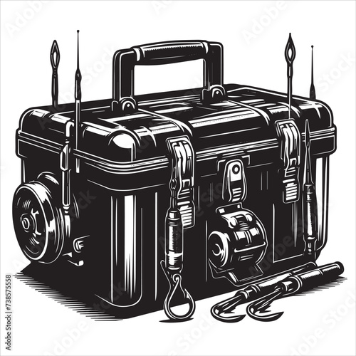 silhouettes of tackle box 