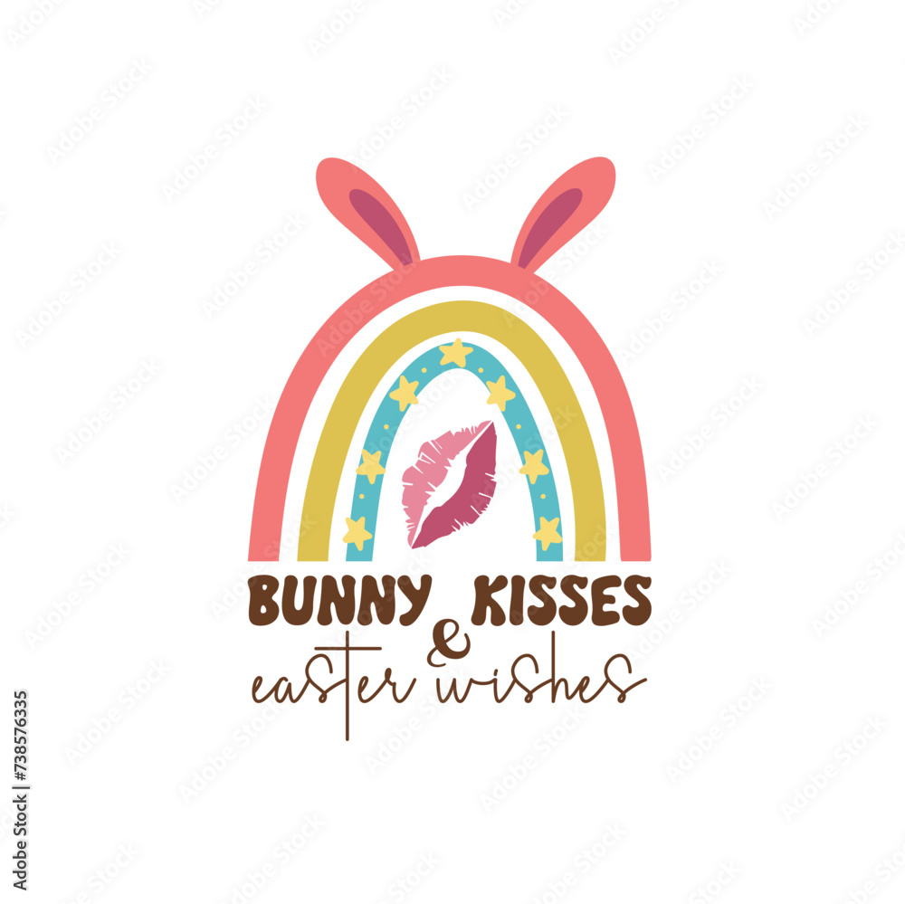 Easter Day design, easter day tshirt, easter day sublimation- bunny kisses and easter wishes Easter Day design, easter day tshirt, easter day sublimation- bunny kisses and easter wishes