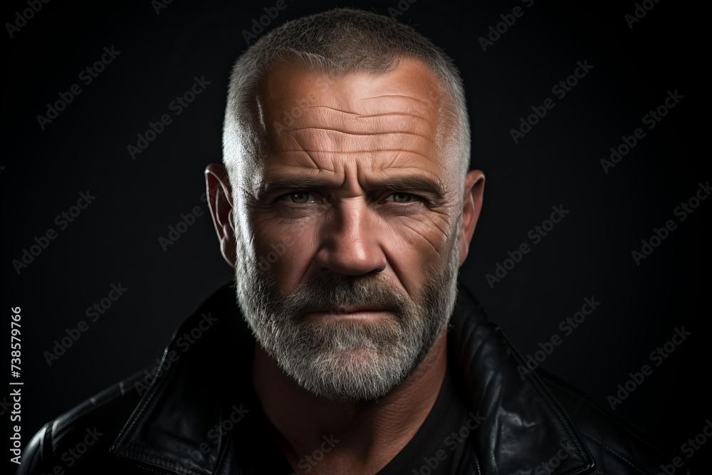 Portrait of a handsome mature man with a beard and mustache. Portrait of a handsome mature man with a beard and mustache.