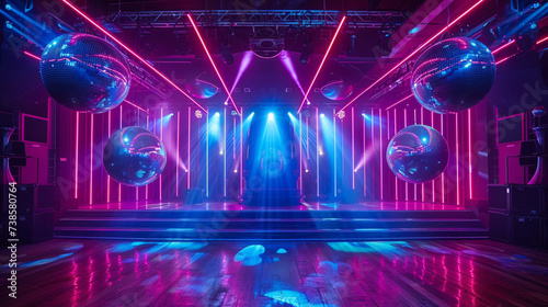 Disco balls neon lights set the stage for mesmerizing pop dance shows
