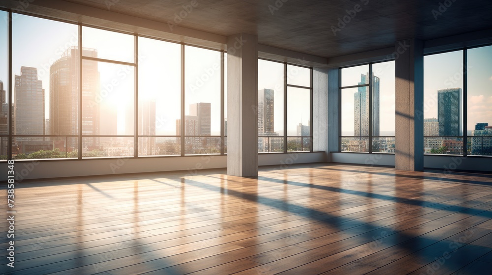 Empty apartment room for sale or rent, already built for interior ...