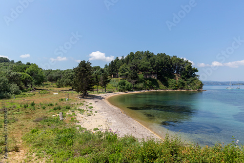 Obraz na płótnie Maistros Beach on the Vido island near Corfu w salonie