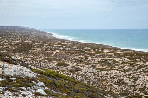 Looking over the edge of the Australian continent and the Great Australian Bight.