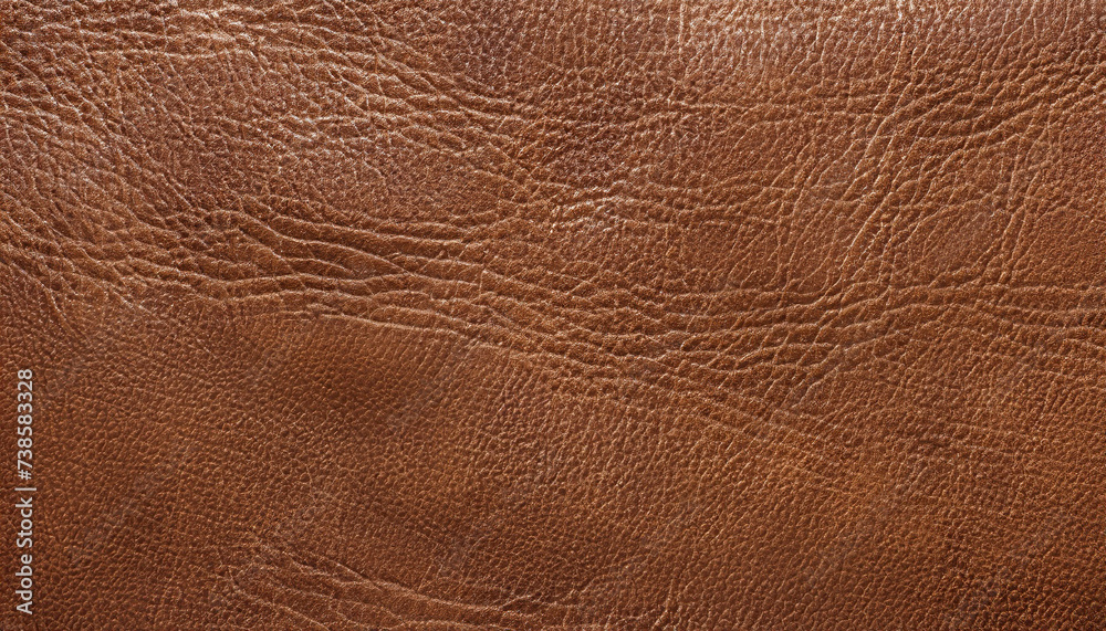 Fototapeta premium Surface of brown leather wrinkles texture for background.