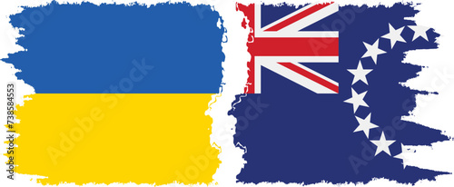 Cook Islands and Ukraine grunge flags connection vector Free Download Cook Islands and Ukraine grunge flags connection vector - GFXLoad