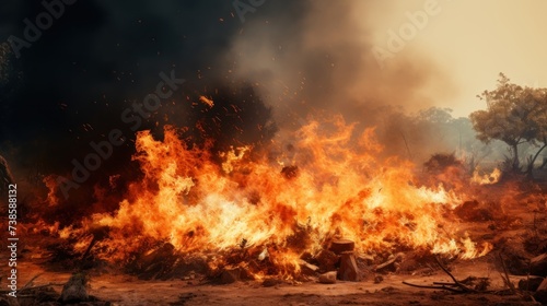 Huge Wild Fires UHD WALLPAPER © Murtaza03ai