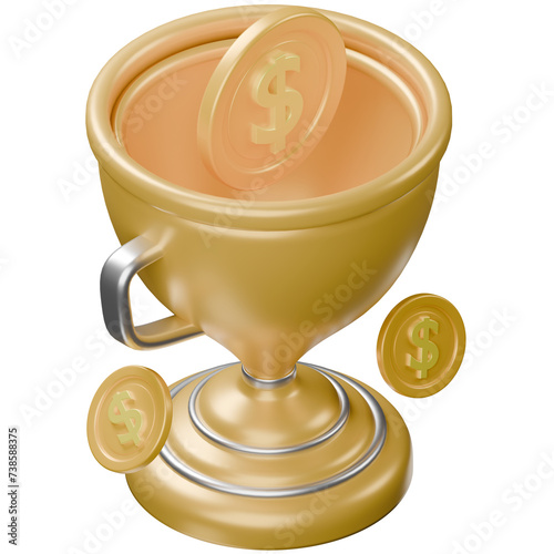 gold trophy cup isolated (ID: 738588375)