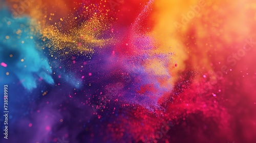 Happy Holi Festival Indian Culture Holiday Celebration Beautiful Colors Abstract Art Background