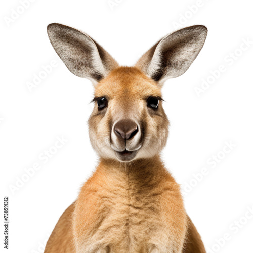 Kangaroo portrait isolated on transparent or white background © Luckyphotos
