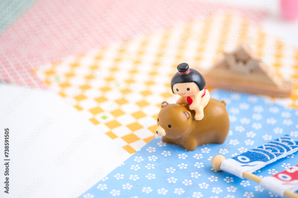 カラフルな和柄と子供の日