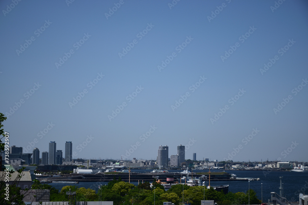 Fototapeta premium 港の見える丘公園展望台からの景色