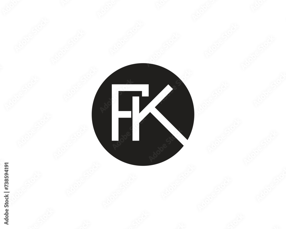 creative FK logo design vector template creative FK logo design vector template