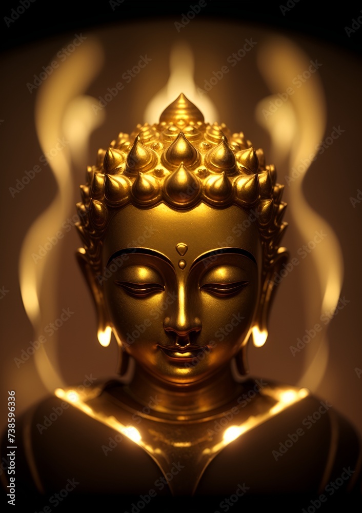 Buddha portrait, god statue. Fashionable background for design projects. Illustrations created using artificial intelligence. Illustrations and Clip Art AI generated. Buddha portrait, god statue. Fashionable background for design projects. Illustrations created using artificial intelligence. Illustrations and Clip Art AI generated.