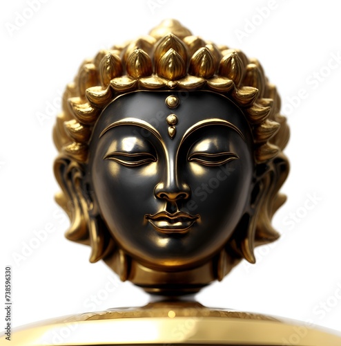 Buddha portrait  god statue. Fashionable background for design projects. Illustrations created using artificial intelligence. Illustrations and Clip Art AI generated.