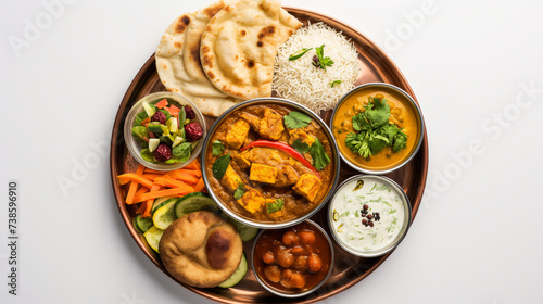 Indian Hindu Veg Thali showcasing a delightful mix of flavors