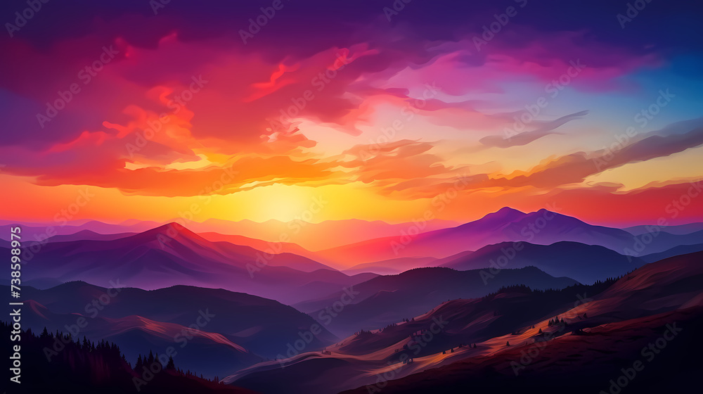 sunrise natural scenery