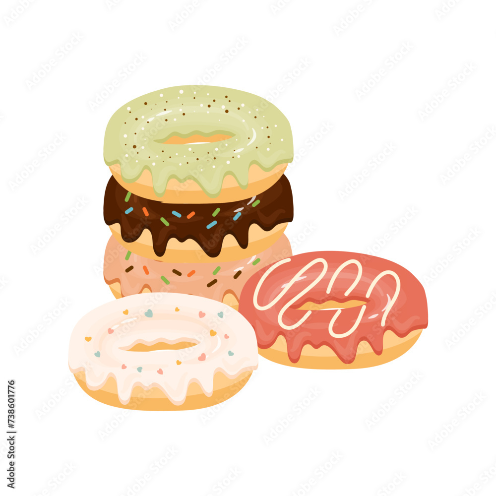 Donut with Various Topping Donut with Various Topping