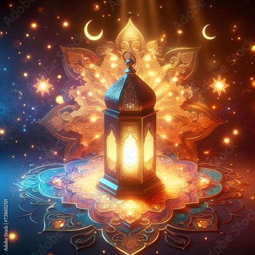 3d islamic lantern Islamic new year Ramadan Kareem wallpaper