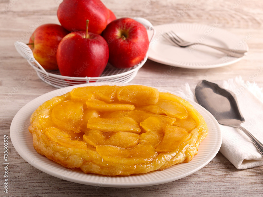 Upside down apple tart Upside down apple tart
