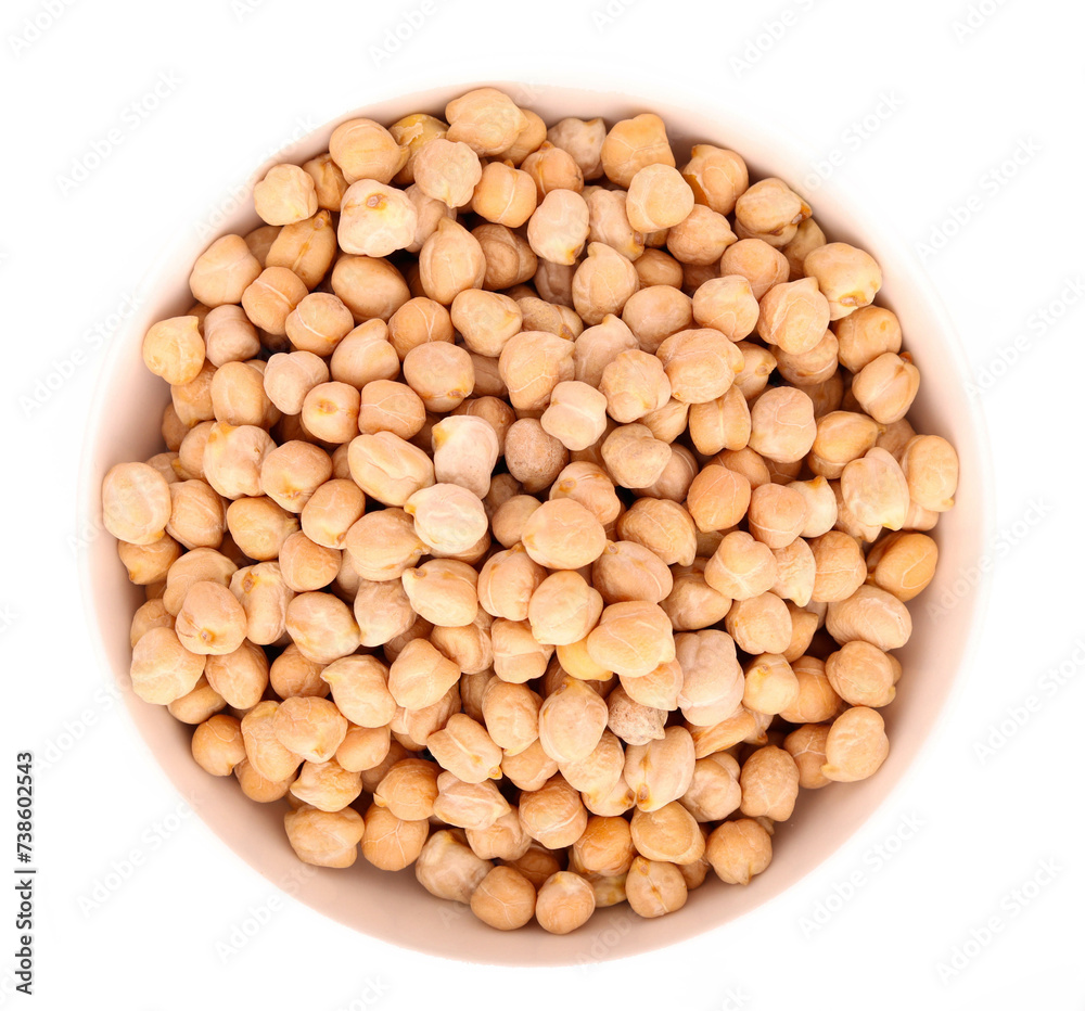 chickpea over white background chickpea over white background