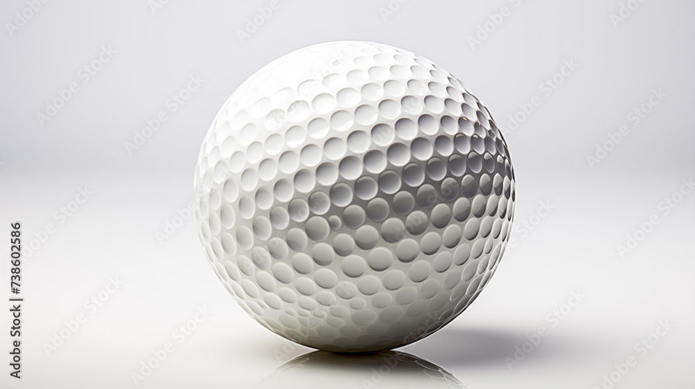 A image of a golf ball on white background. A image of a golf ball on white background.
