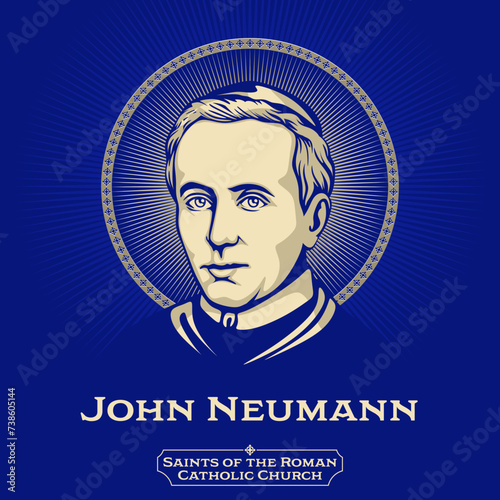 Saints of the Catholic Church. John Neumann (1811-1860) was a Catholic immigrant from Bohemia. Canonized in 1977, he is the only male US citizen to be named a saint. photo
