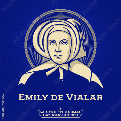 Saints of the Catholic Church. Emily de Vialar (1797-1856) was a French nun who founded the missionary congregation of the Sisters of St. Joseph of the Apparition.