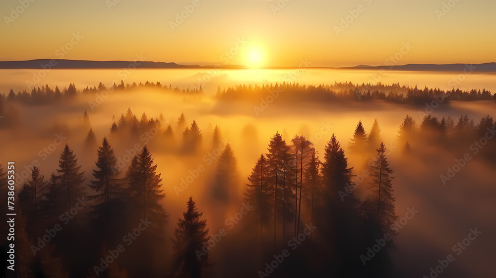 Obraz premium Magnificent sunrise at dawn