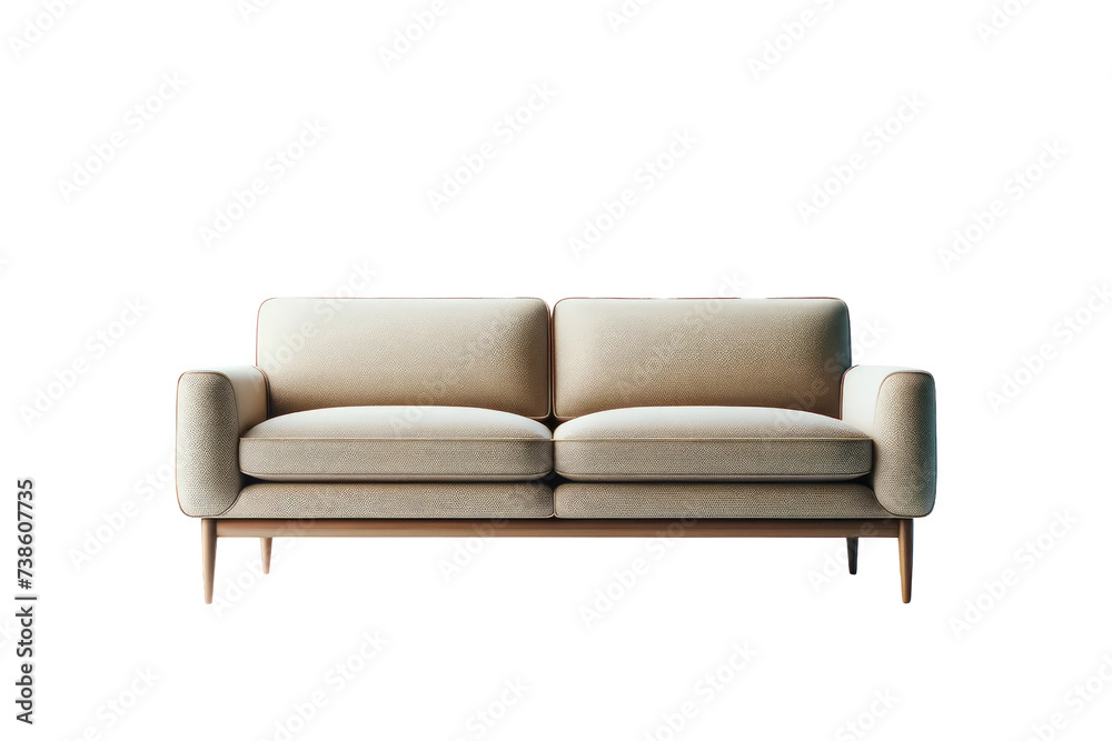 Beige Two Seater Sofa with Cushions Beige Two Seater Sofa with Cushions