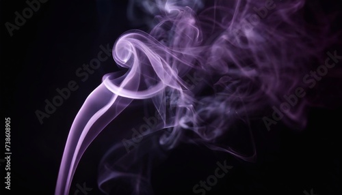 Purple smoke on a black background, abstract background.
