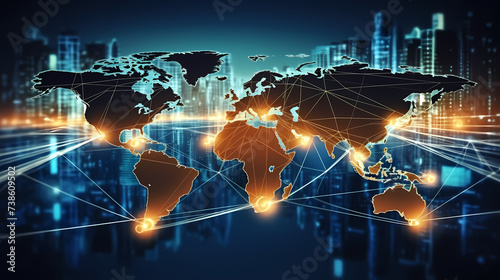 Global communication network concept  global business  diversity