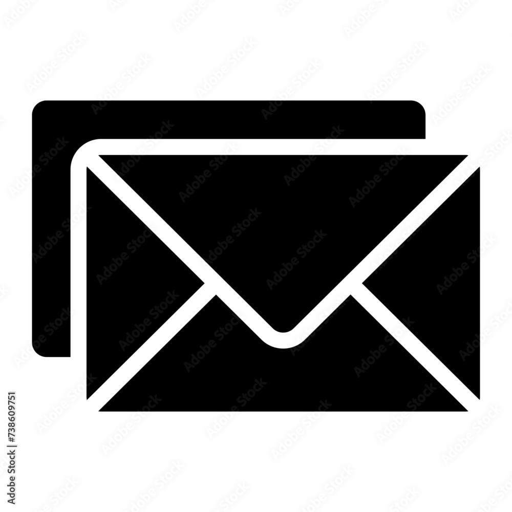 Stacked message mail envelope vector icon Stacked message mail envelope vector icon
