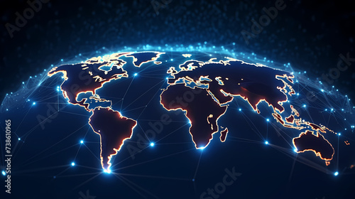Global communication network concept, global business, diversity