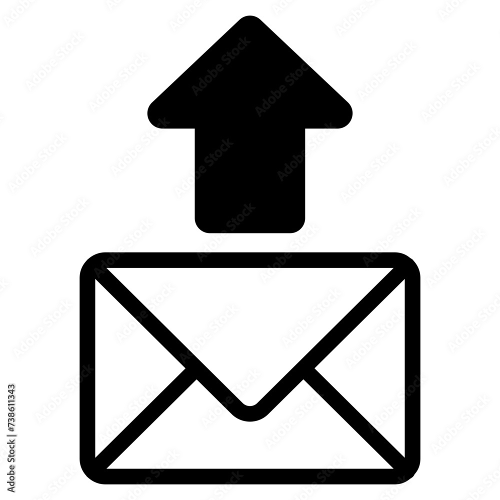 email send, envelope with arrow up icon email send, envelope with arrow up icon