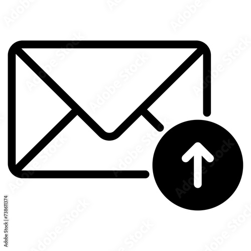 email send, envelope with arrow up icon