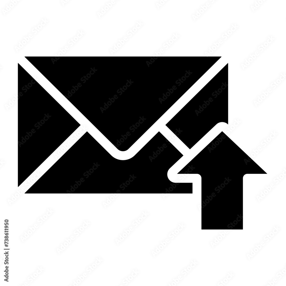 email send, envelope with arrow up icon email send, envelope with arrow up icon