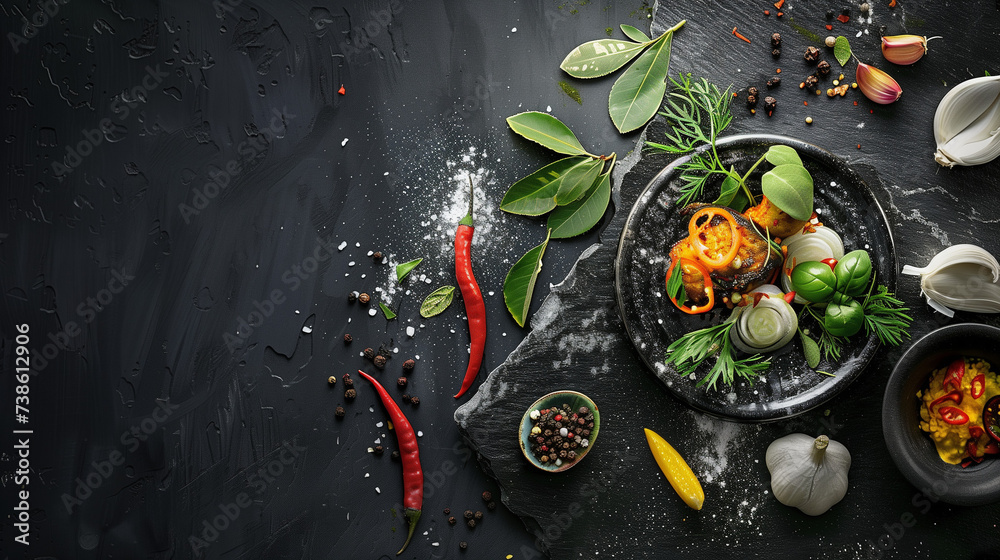 Spices on Stone background Spices on Stone background